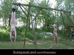 TubeWish presents: Helpless blonde teens bound for double perversion
