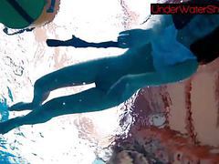 TubeWish presents: Perfect shaved teen in the pool