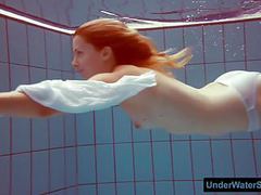 TubeWish presents: Redhead in a white dress and sexy bikini