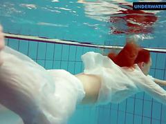 TubeWish presents: Redhead diana hot and horny in a white dress