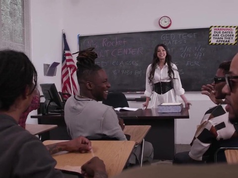 TubeWish presents: Hardcore interracial fucking in the office with a cum loving slut