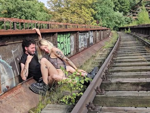 TubeWish presents: Cute emo amateurs have adventurous outdoor sex