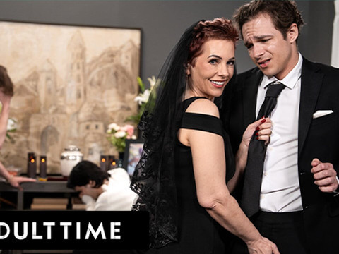 TubeWish presents: Adult time - horny tattooed gilf ruby lynne caught fucking big dick stud during her hubby's funeral!