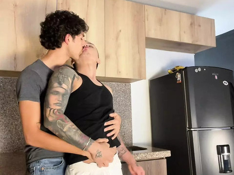 TubeWish presents: Colombian boy shows how to take a huge cock - enriquemudu & milky_santy