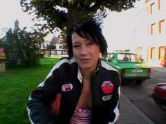 TubeWish presents: Girl fucked outdoors and then she swallows